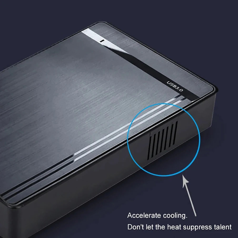 2.5/3.5 inch HDD Case USB 3.0 Hard Drive Disk Enclosure SATA to USB 3.0 Adapter External Hard Drive Box for PC Laptop Tool-less