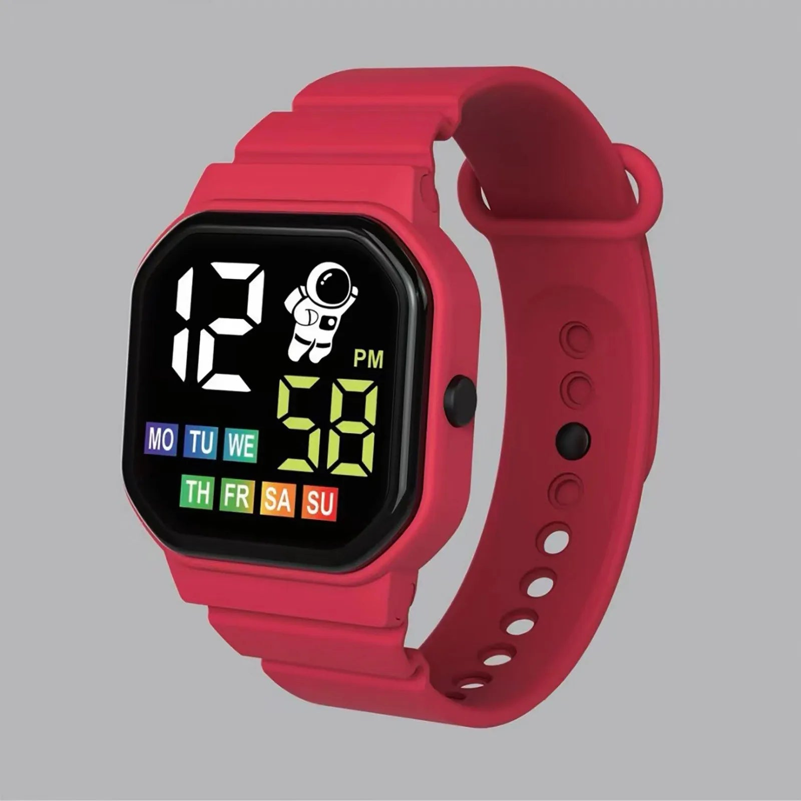 Led Digital Kids Watch For Boys Girls Cute Pattern Children Electronic Wristwatch Sports Waterproof Watches Student Child Clock