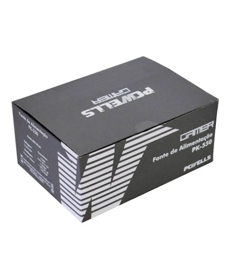 500W ATX Source Gamer PK-550 Pcwells 24Pin Bivolt/4 + 4 Auxiliary Pin/PCI Pin-e 6 + 2/Power Cable Included